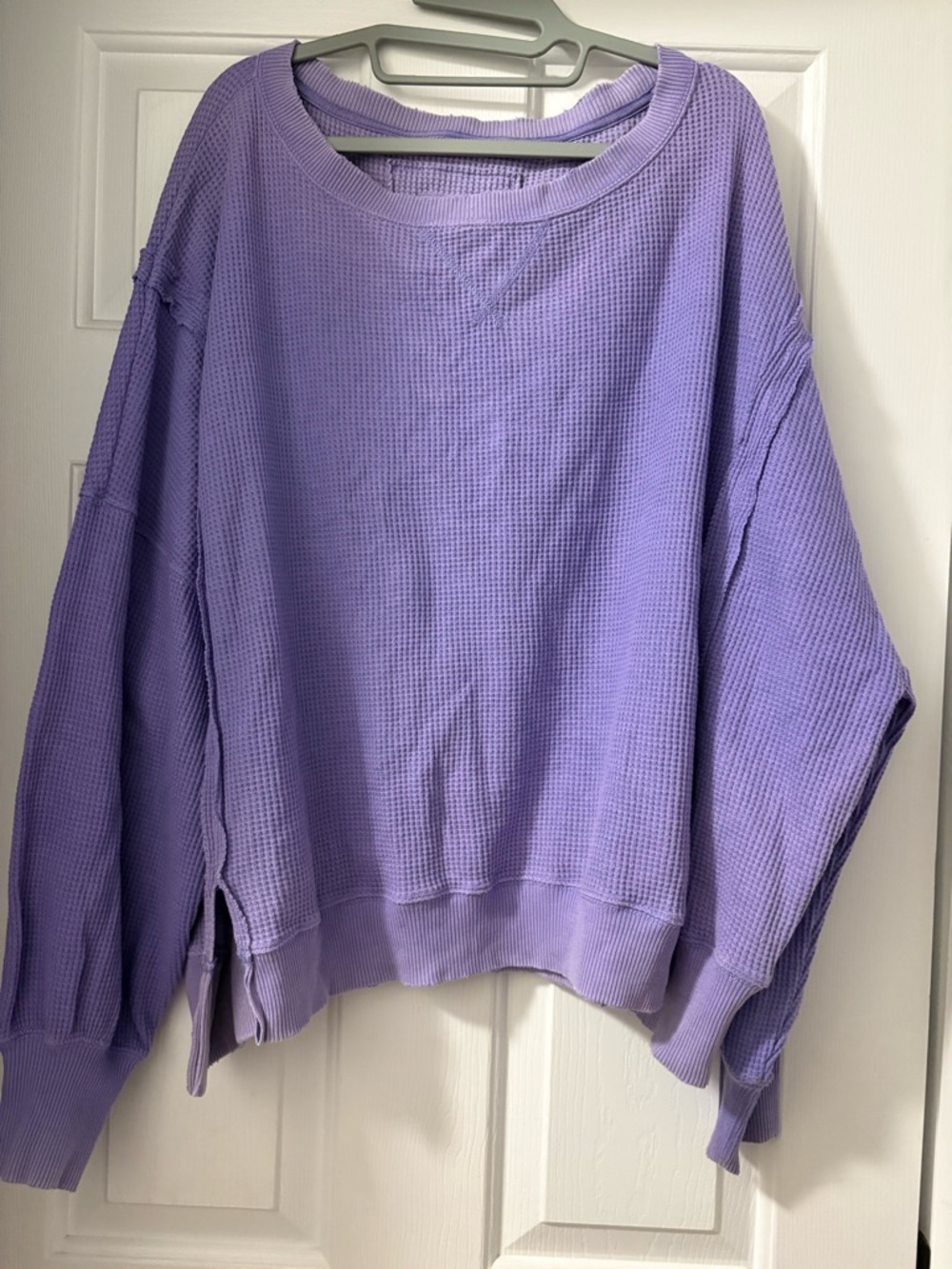 American Eagle Outfitters Lavender Waffle Knit Sweater